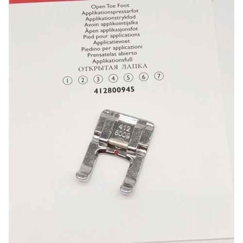 Open Toe Embroidery Foot 4128009-45 for Husqvarna Viking Group 1-7 Machines 412800945