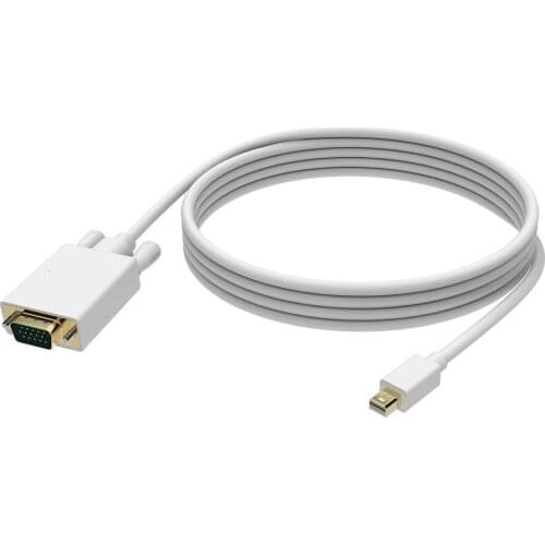 6FT 1.8m Mini Display Port DP Thunderbolt to VGA Cable Adapter For Macbook Air Pro Surface Pro Thinkpad