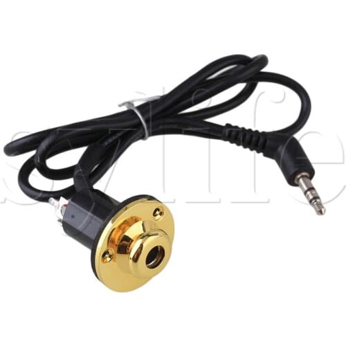 Gold End Pin Jack Socket For Acoustic Guitar Pickup
