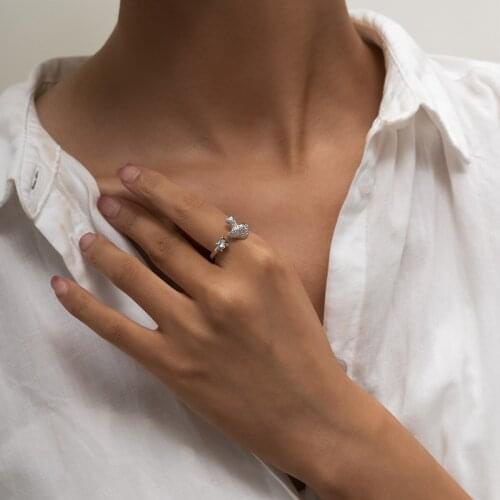 Opening Adjusting Vintage Punk Hip Hop Rings Charms 90s Aesthetic Rings Women Wedding Ring Accessories Gifts Party Gifts 2021