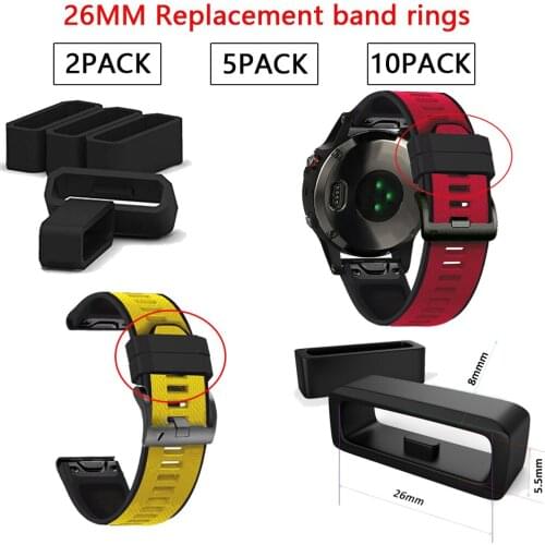 Smart Band Watch Strap Rubber Retainer Ring Replacement Keeper Loop For Garmin Fenix 5X 5X plus 6X pro 3 HR Quaitx 3 Accessories