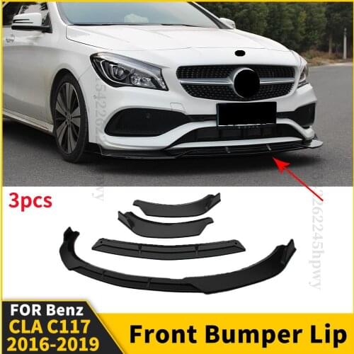 Front Bumper Lip Chin Splitter Cover Styling Body Kit Facelift Diffuser Spoiler For Mercedes Benz CLA C117 2016 2017 2018 2019