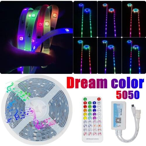LED Strip Lights Dream Color RGB 5050 Waterproof Lamp Flexible Tape Diode Bluetooth Music Control luces led 32.8FT DC 12V