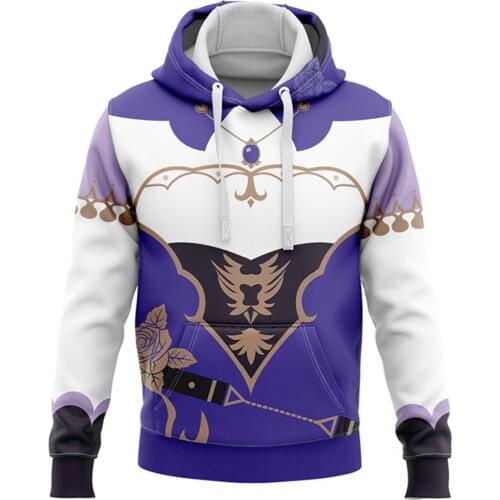 Game Genshin Impact Lisa Cosplay Hoodie 3D Printed Sweatshirt Men Women Casual Streetwear Zip Up Jacket Coat