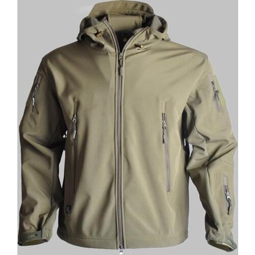 Men Windproof Waterproof Windbreaker Faux Fleece Zips Hiking Hooded Coat Jacket