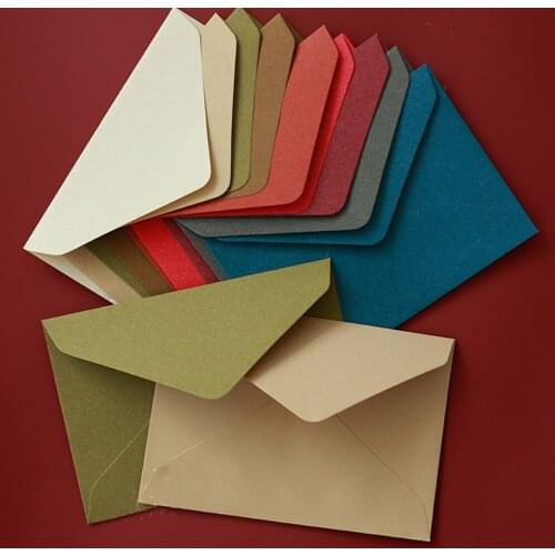 50Pcs/Lot Vintage Western Triangle Envelope Color Blank Literary Exquisite Invitation Letter With Souvenir Simple And Elegant