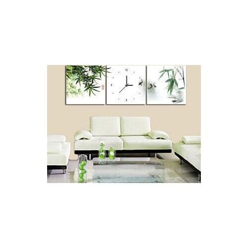 Top Quality beautiful lovely triptich triptych cross stitch kit clock bamboo fish, timepieces included