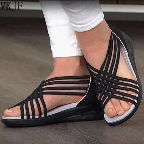 Summer Women Sandals New Mixed Color Casual Wedges Ladies Shoes Peep Toe Slip on Fashion Comfort Female Sandalias Zapatos Mujer