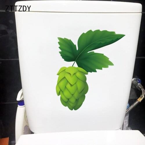 ZTTZDY 20.9×24.2CM Cute Cartoon Green Fruit Home Decor Accessories Creative Wall Stickers Toilet Decals T6-0231