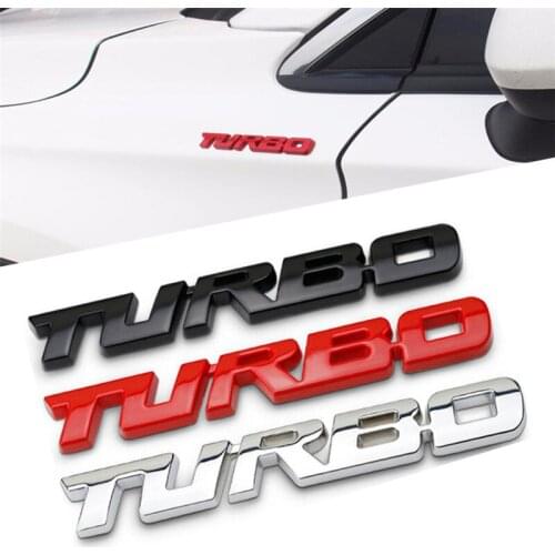 1Pcs 3D Metal Turbo Car Sticker Emblem Badge for Jeep BMW Ford Lifan Nissan Mazda Audi VW Honda Car Lada Kia Chevrolet DS