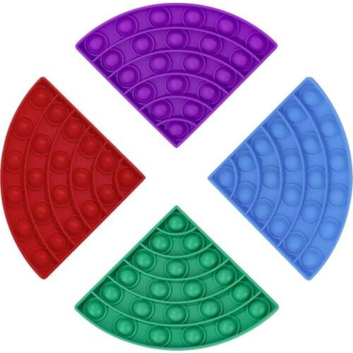 1Pc Soft Silicone Anti-Stress Sensory Toys for Adult Kids 1/4 Circle Designed Desk Puzzle Vent Decompression Finger Toys Gifts