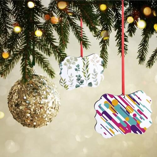 10PCS Blank Wooden Christmas Pendant Decoration MDF Xmas Tree Hanging Ornaments DIY Wood Crafts Christmas Decorations For Home