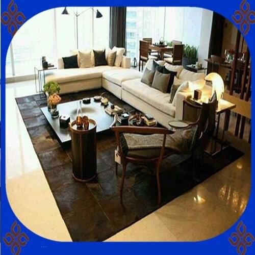 2018 free shipping 100% natural genuine cowhide handmade indian carpets