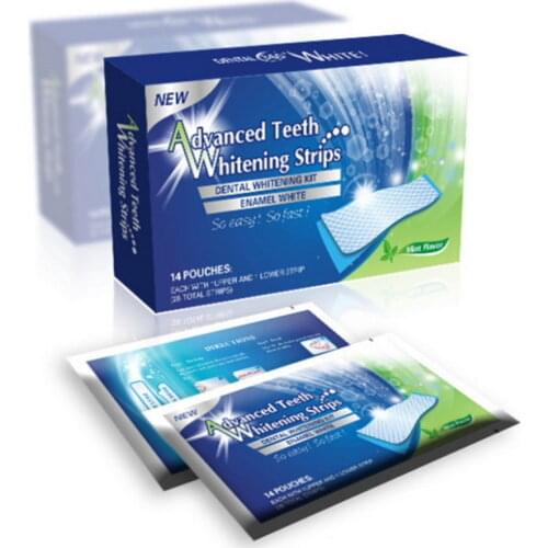 1 Pack 28 pcs Teeth Whitening Strips Professional Home Teeth Bleaching Whiter Whiting Gel Strips Enamel Safe