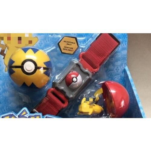 5 style Pokeballs With Belt Action Figure Model Toys in box Retractable Belt Gifts for Children Kids Toys