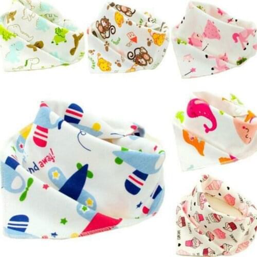 6pcs/lot Baby Cotton Bib/Infant Saliva Towels Baby Accessories Bibs Newborn Wear Cartoon Head Scarf Ftrk0003