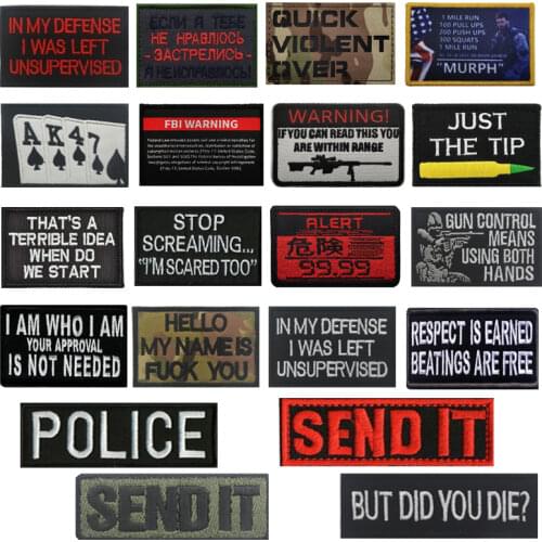 Clothes Accessories Embroidered Badge Patch Military Tactical Appliques Hook Patches for Jackets Emblem Armbands