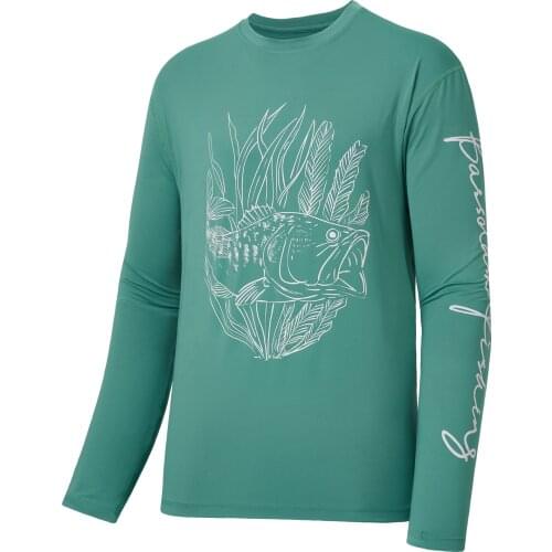 Bassdash UPF 50+ Long Sleeve Fishing Shirts for Men UV Protetcion Bass Redfish Performance Running Shirt