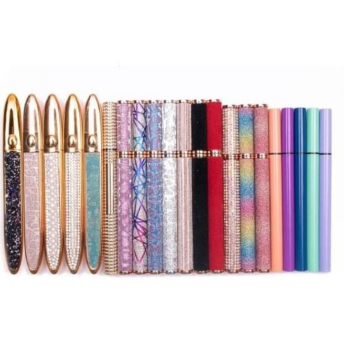 Free DHL Shipping Wholesale Eyelash Glue Eyeliner Lash Glue Pen Black Eyeliner Lash Glue Adhesive 2 in 1Waterproof Long Lasting