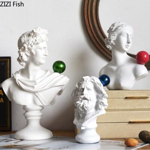 Creative Imitation Plaster White David Vienna Sculpture Art Decoration Living Room Office Crafts Greek Figure Statue Furnishings