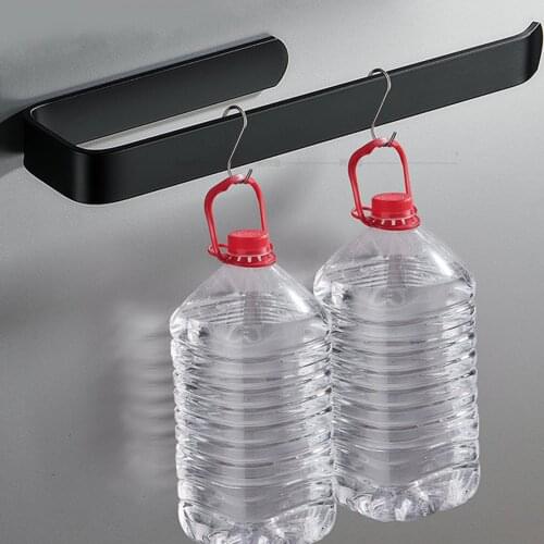 Toilet Paper Holder Adhesive Single Post Roll Paper Towel Pot Lid Rack Stand Simple Design No Drilling for Kitchen Home KI