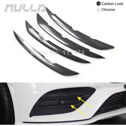 For Mercedes Benz CLA Class C118 CLA180 200 220 250 260 2020 2021 Car Front Fog Light Lamp Decor Cover Strip Trim Accessories