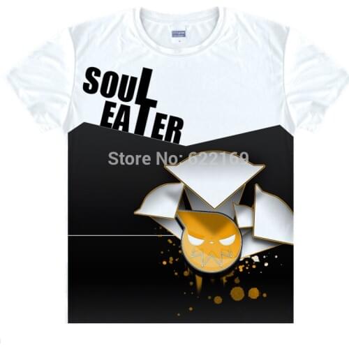 2015 Eibon SOUL EATER T Shirt Cosplay Costumes Mens Japanese Famous Anime T-shirt Unique Gift Camisetas Masculina