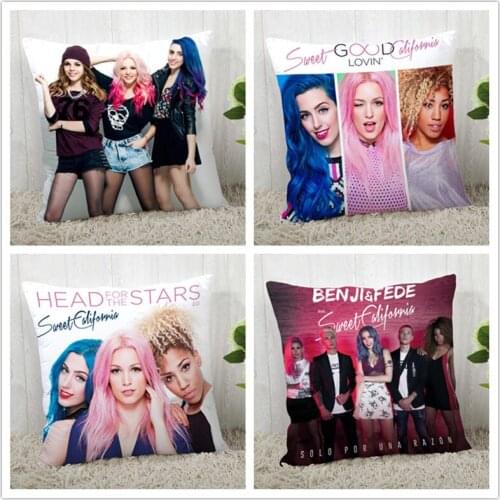 Custom Sweet California Pillow Case Polyester Decorative Pillowcases zipper Pillow Case Pillowcase Cover Square drop shipping