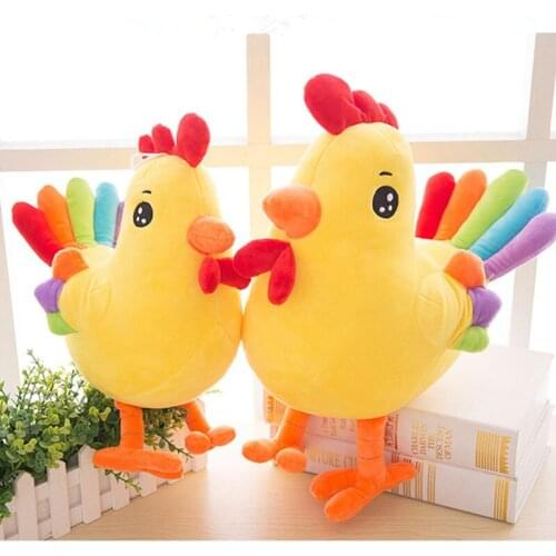 Colorful Chicken Plush Toy Animes Soft Toys Gift Bring Auspicious For Kids and Adult Gadget