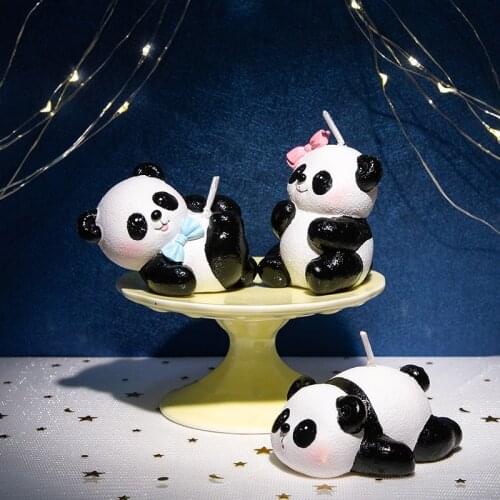 Cartoon Panda Candle Birthday Cake Decorative Decoration Animal Party Candle First Year Gift Creative Return Animals Theme