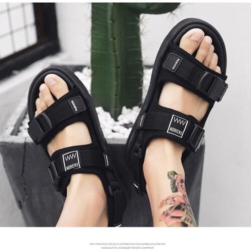 Mens summer sandals fashion personality students outdoor sandals shoes thick bottom breathable beach shoes