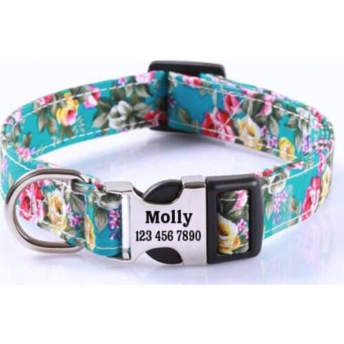 Custom Dog Collar Personalized Dog ID Tag Stainless Steel Engraved Name Necklace Pets Supplies Accessories