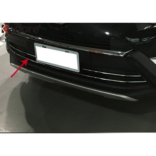 For Toyota RAV4 RAV 4 2016 2017 Stainless Steel Front Center Grills Grille Cover Trim Moulding Strips Car Styling Accessories