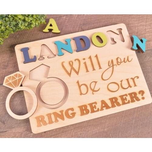 Personalized any name will you be our ring bearer proposal Ask puzzles Ring Bearer gift flower girl ring bearer puzzles security