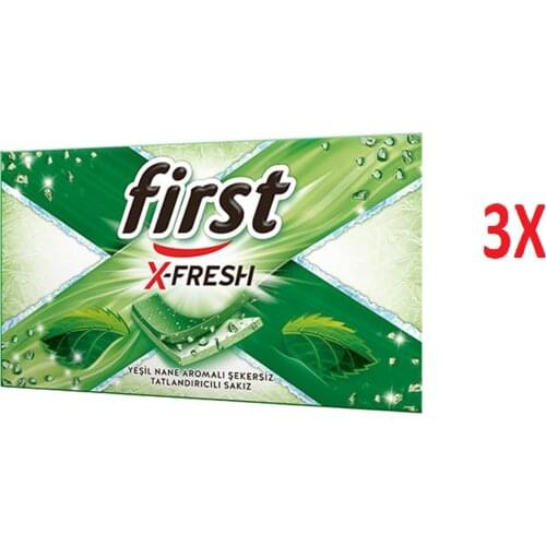 First X-Fresh Green Mint Flavored Chewing Gum 27 gr FREE SHİPPİNG