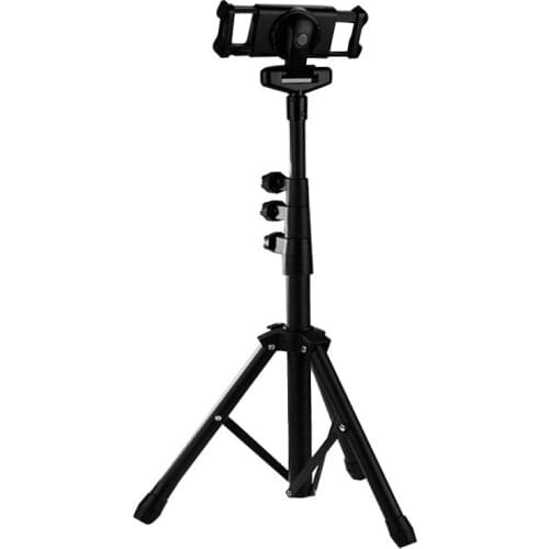 Tablet PC Tripod Portable Telescopic Adjustable Floor Metal Tripod for 4.7-12.9Inch Tablet/Mobile Phone Height: 55-145cm