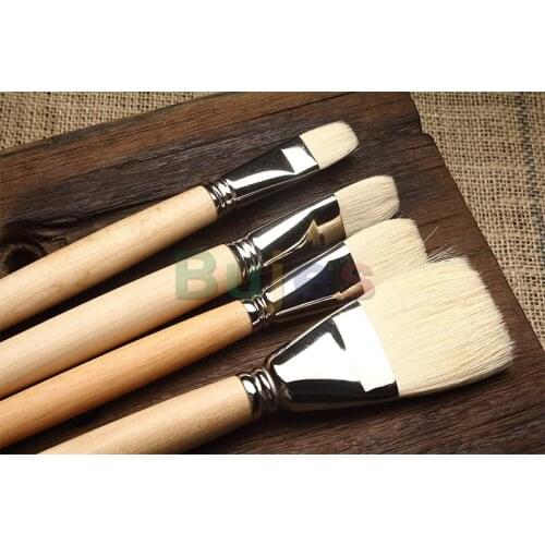 ESCODA 4535 4636 Professional Paint Brush,Natural Hog Bristle Artist Paint Brushes, Perfect for Oil Painting