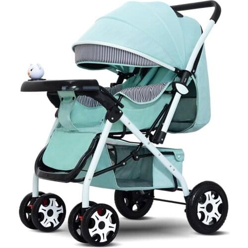 Infant Trolley Can Sit Can Lie Baby Stroller High Landscape Two-way Folding Stroller Wide Space Shock-absorbing Baby Pushchair