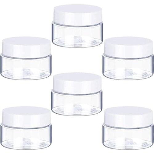Clear Plastic Jar With Lids Refillable Empty Bottle Cosmetic Containers For Travel Storage Make Up Tool 30ml/40ml/50ml/60ml/80ml
