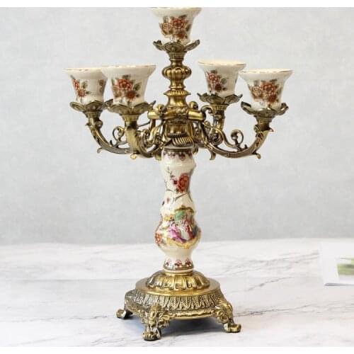 Nordic Style Candle Holders Luxury Vintage Wedding Decoration Table Centerpieces Candle Holders Kerzenhalter Home Decor DB60ZT