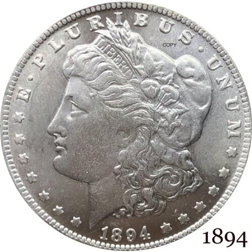United States Of America 1894 Morgan One Dollar US Coin Liberty Cupronickel Silver Plated In God We Trust Copy Coin