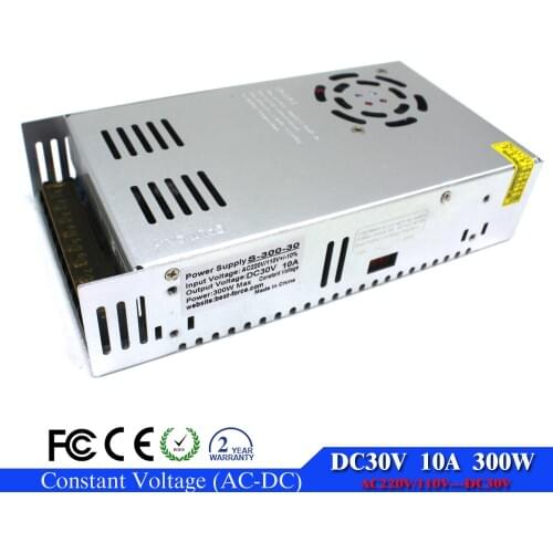 Universal DC 30V 10A 300W Regulated Switch Power Supply Transformer 110V 220V AC to DC30V UPS For CNC Machine DIY LED Lamp CCTV