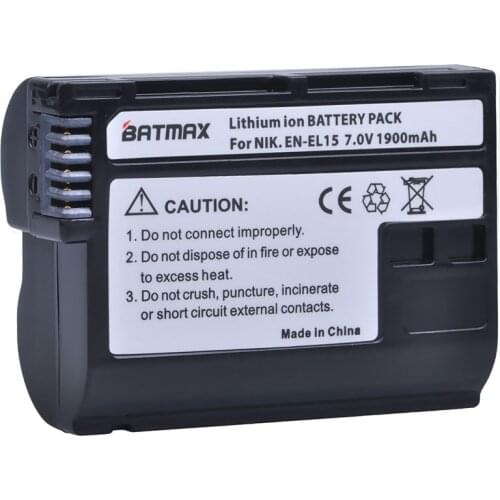 1Pc Decoded EN-EL15 ENEL15 EN EL15 Camera Battery for Nikon D500,D600,D610,D750,D7000,D7100,D7200,D800,D850,D810,D810A&1 V1