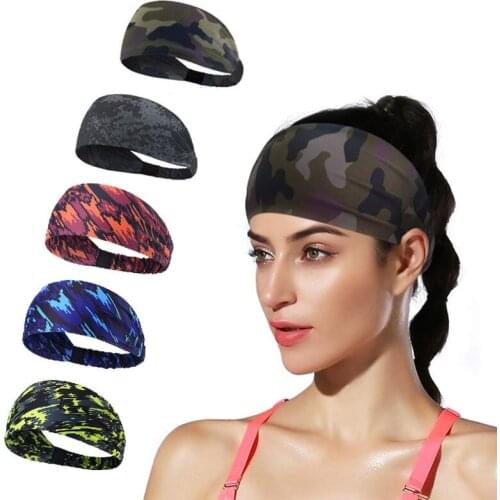 Women/Men Elastic Yoga Headband Non-slip Running Sport Hair Band Turban Outdoor Gym Sweatband Sport Bandage