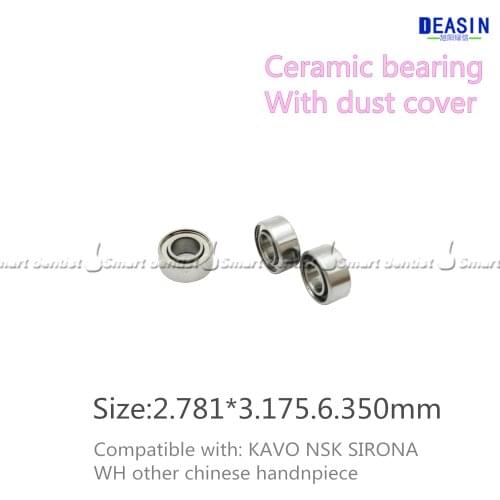 High Quality 10pc Hot sale ASIN dental ceramic bearing 3.175x6.35x2.78 Ceramic Ball 7/8 beads dental hand piece accessories