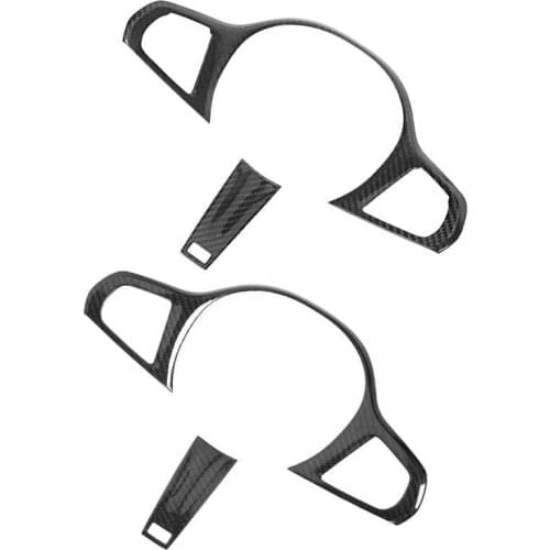 2Pcs Steering Wheel Panel Trim Cover Carbon Fiber Decor Fit for BMW 3-Series G20 2019 2020 2021 Car Styling