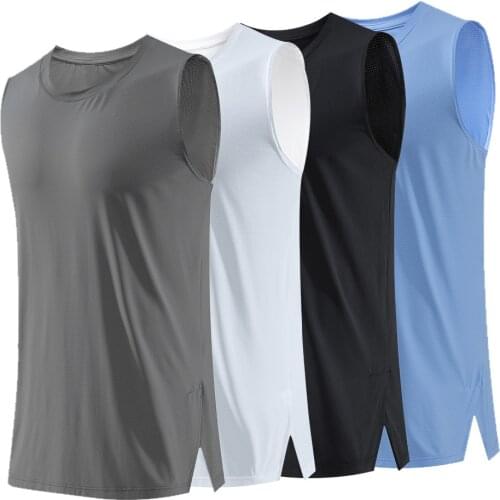 2021 Mens Fitness Vest Sport Musculation Shirt Sleeveless Breathable Sports Vest Undershirt Gym Running Vest Training T-Shirts
