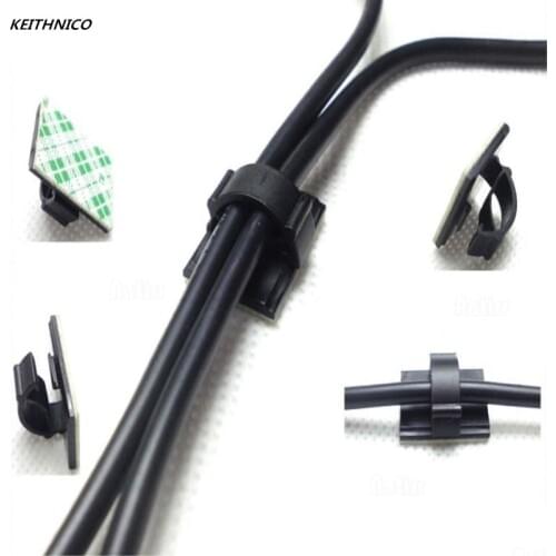 20Pcs Adhesive Car Cable Holder Winder USB Charger Line Clasp Wire Cord Clip Tie Fixer Organizer Desk Wall Clamp Holder