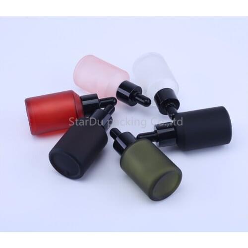 240PCS 60ml Frosted Drop Bottle Glass Aromatherapy Liquid Dropper Essential Basic Massage Oil Pipette Refillable Bottles
