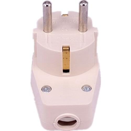 250V 10A AC Schuko Germany Type F Rewireable Power Plug 250V 16 Amp W/ LED Indicator Switch Detachable European Plugs